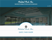 Tablet Screenshot of palatialpools.com